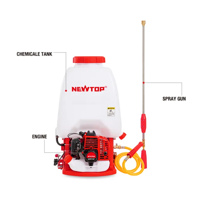 NTS768 gas knapsack sprayer anatomy