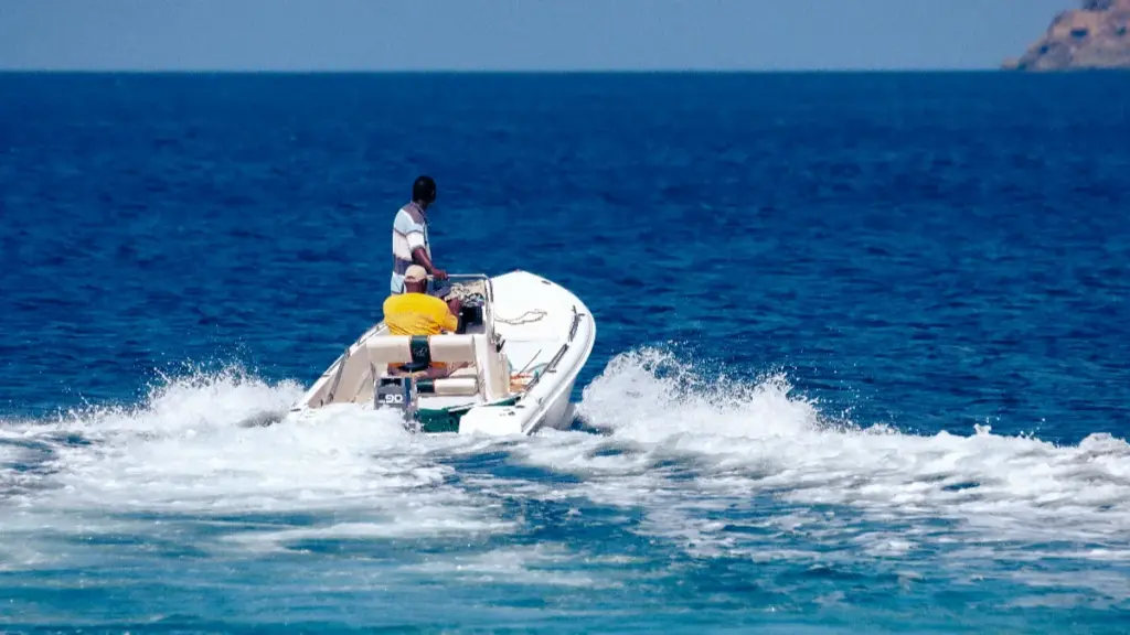 a man on the motor ship