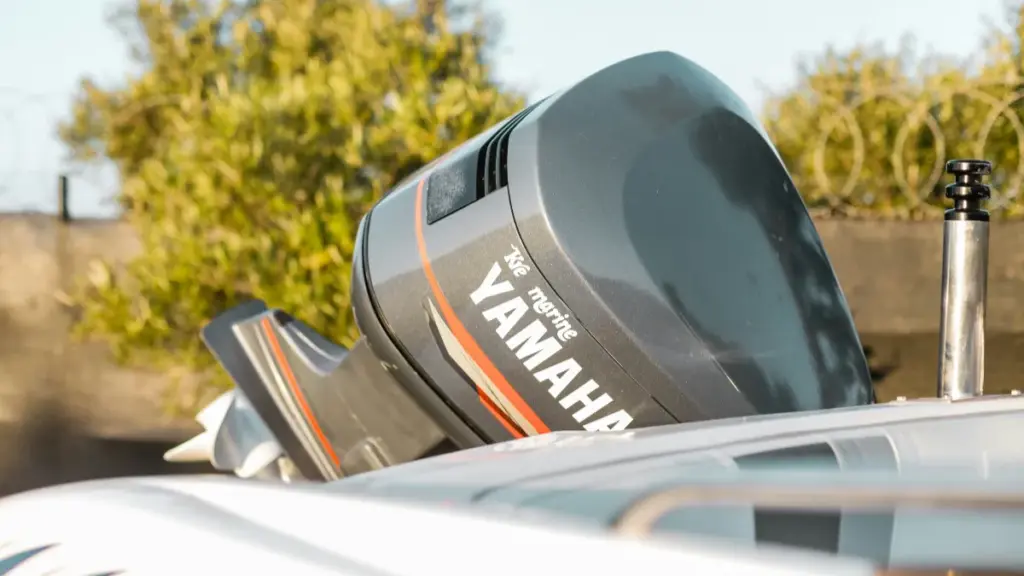 yamaha outboard motor mounted on the boat